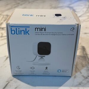 Blink Mini Indoor Plug-In Smart Security Camera - White